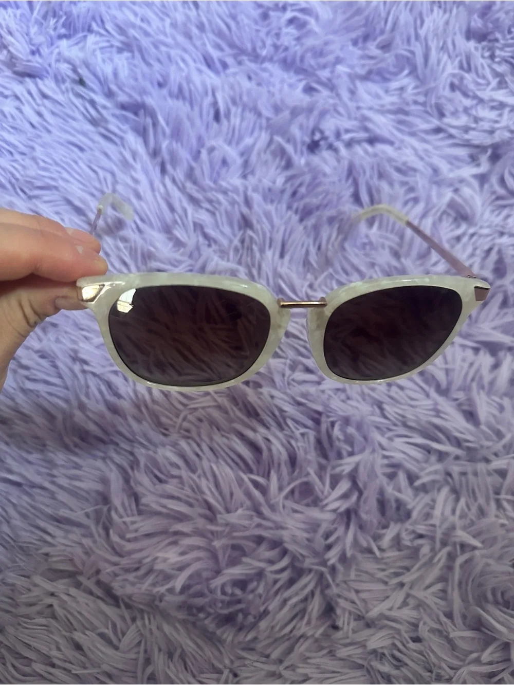 Covry Women's Sunglasses in Ivory with Dark Lenses